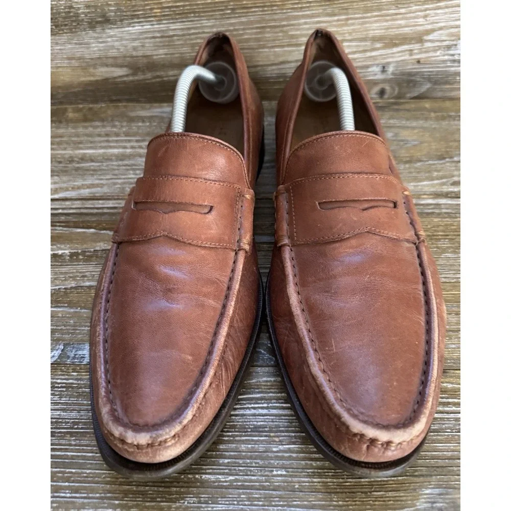 Cole Haan Grand OS Penny Loafer Shoes Mens Size 11.5 M Brown‎ Leather C22771